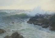 Lionel Walden Crashing Surf, oil painting by Lionel Walden Spain oil painting artist